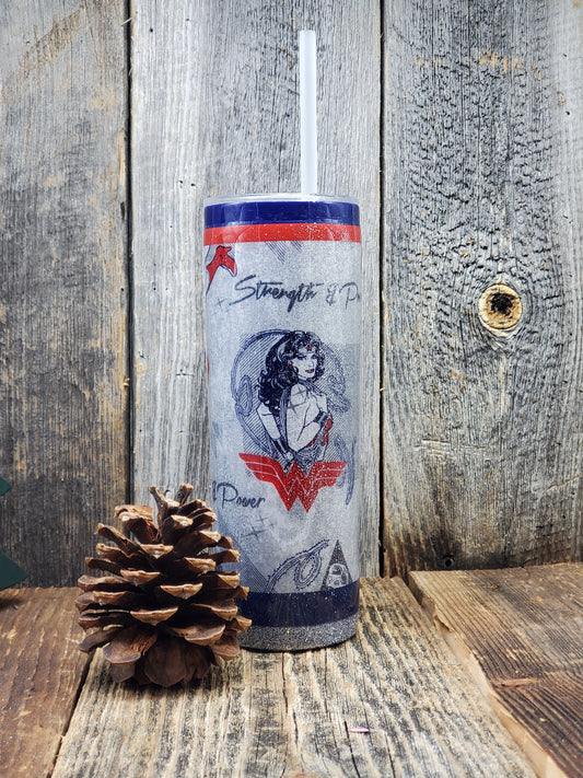 Wonder Woman Tumbler glitter